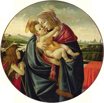 Madonna with Child and Saint John the Baptist by Sandro Botticelli